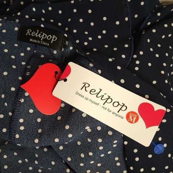 Relipop Blue and White Spackle Dress NWT 😍 - Picture 8 of 11